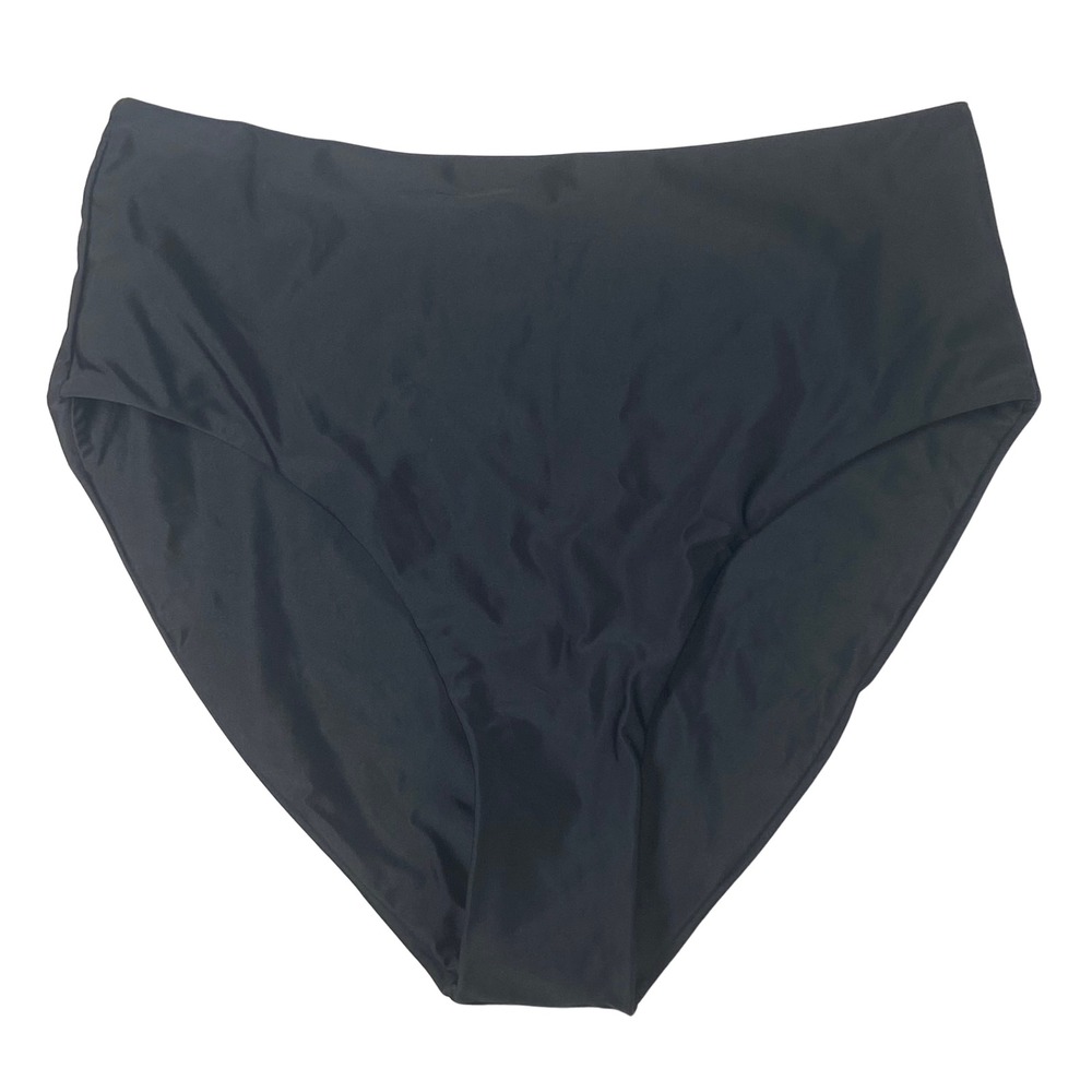 Black High-Waist Bikini Bottoms - Women Swim Bikini